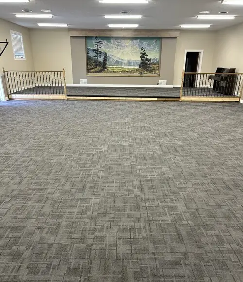 Church carpet tiles professionally installed in London, Ontario