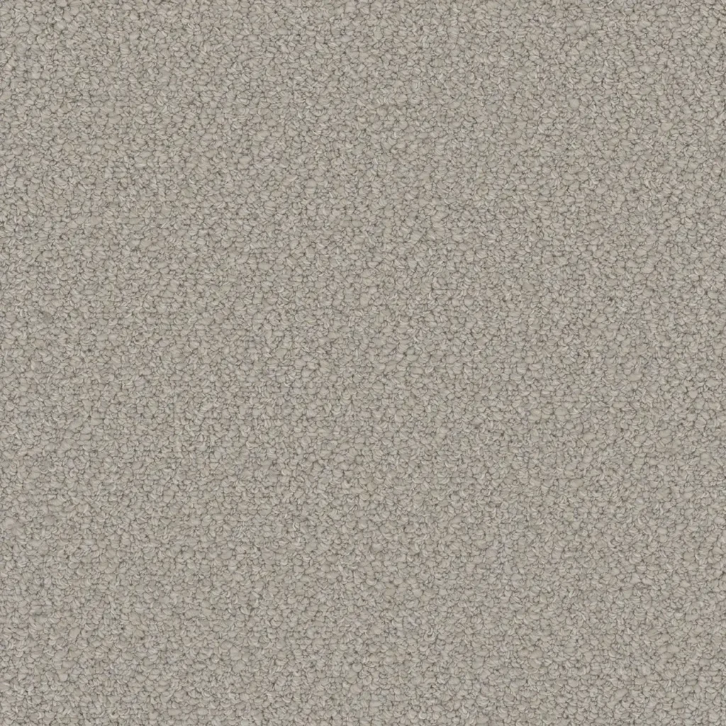 Interstellar 2014 Snowfall by DreamWeaver – medium-pile Berber carpet sample in a light creamy off-white tone.