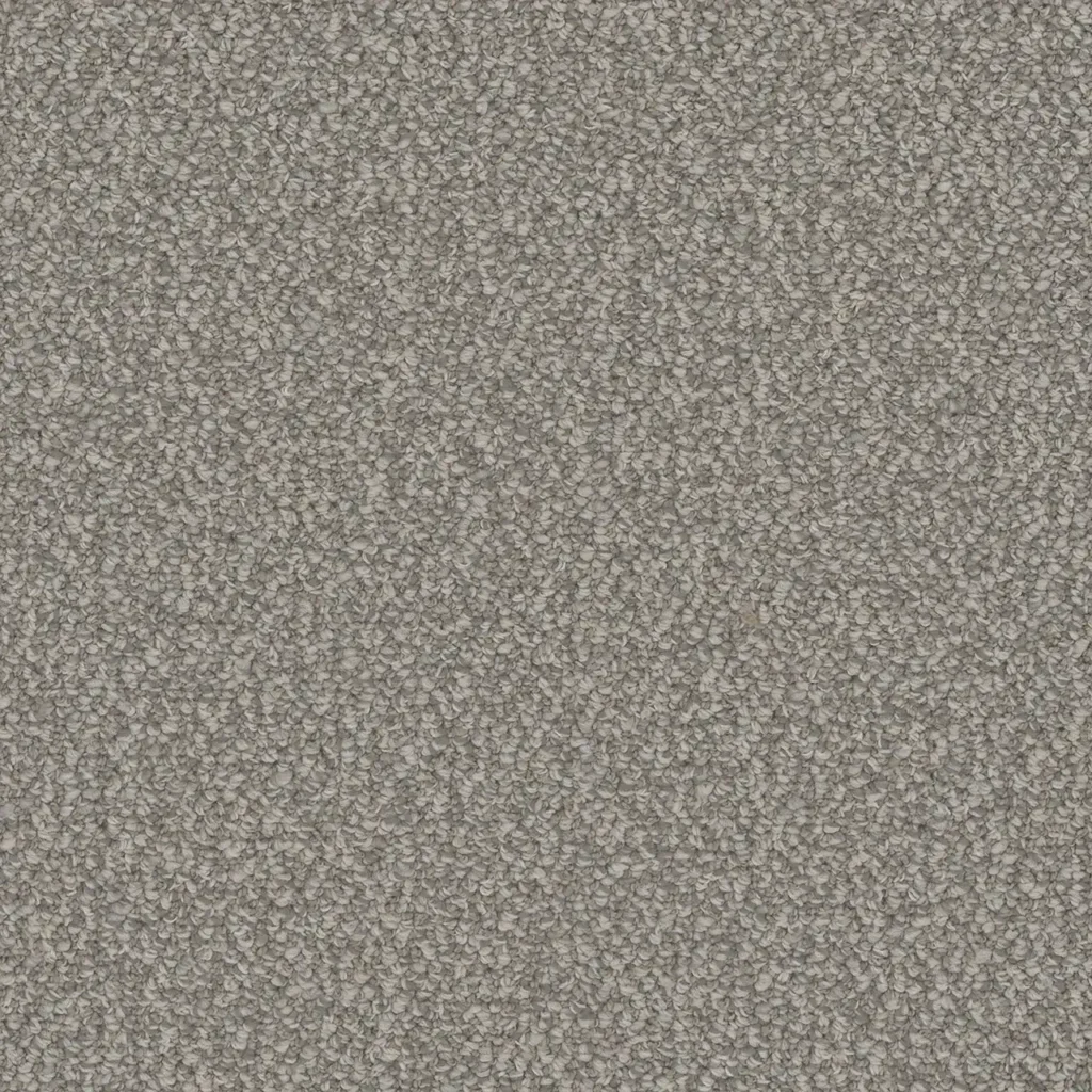 Interstellar 2365 Pearl Glacier by DreamWeaver – medium-pile Berber carpet sample in a cool light grey tone.