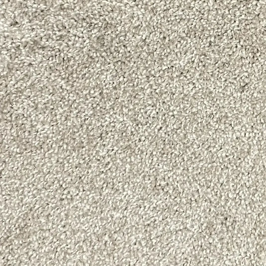 Serenity carpet sample in light sand color with soft plush texture for residential interiors in London Ontario
